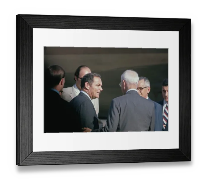 Framed Print : U.S Ambassador Ellsworth Bunker (L) chats with Generalk Alexander Haig Framed Print : U.S Ambassador Ellsworth Bunker (L) chats with Generalk Alexander Haig