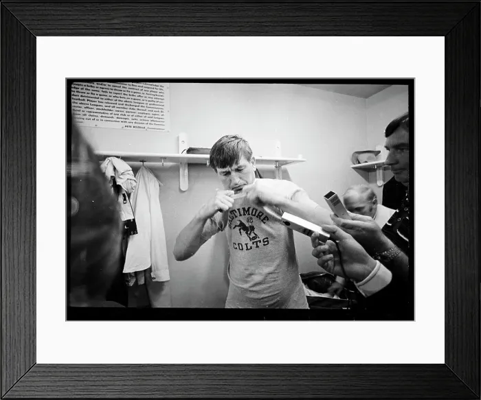 Framed Print : Quarterback Johnny Unitas After His Last Game as a Colt Framed Print : Quarterback Johnny Unitas After His Last Game as a Colt