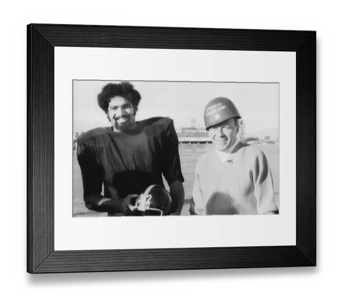Framed Print : Franco Harris and Frank Sinatra Framed Print : Franco Harris and Frank Sinatra