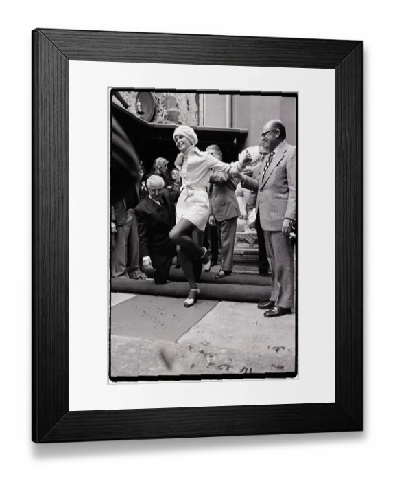 Framed Print : Ali MacGraw Puts Prints In Cement Framed Print : Ali MacGraw Puts Prints In Cement