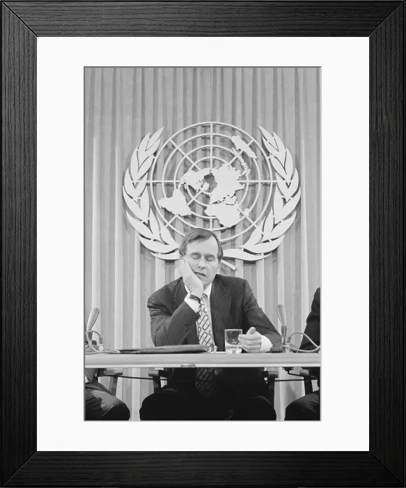 Framed Print : George Bush Addressing Accusations