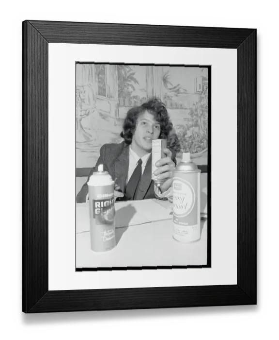 Framed Print : Ralf Hotchkiss Holding an Aerosol Can Framed Print : Ralf Hotchkiss Holding an Aerosol Can