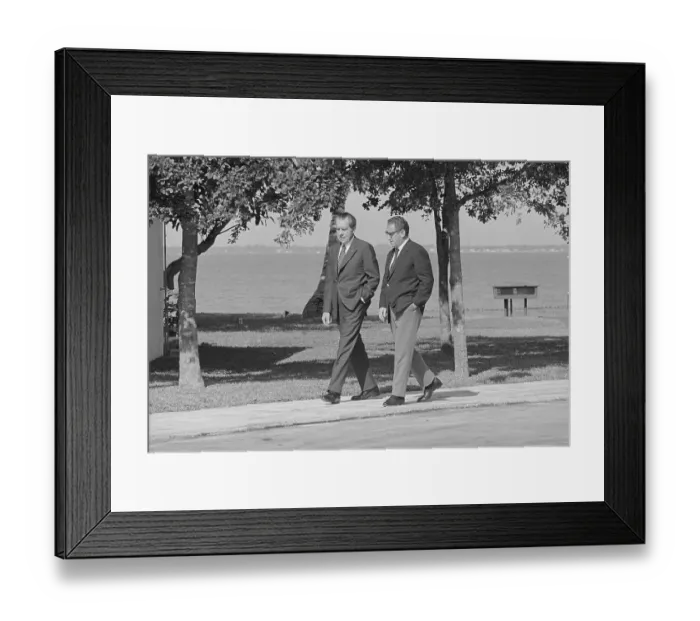 Framed Print : Henry Kissinger and Richard Nixon
