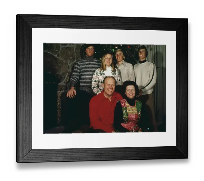 Framed Print : Gerald Ford And Family At Christmas Framed Print : Gerald Ford And Family At Christmas