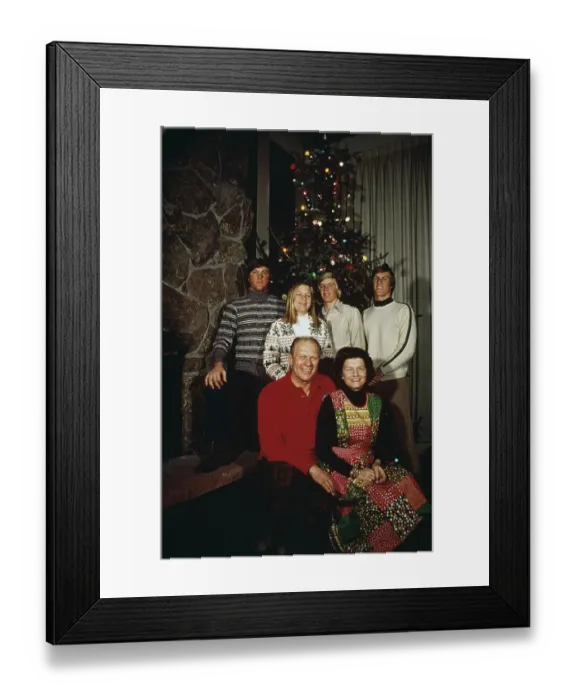 Framed Print : Gerald Ford And Family At Christmas Framed Print : Gerald Ford And Family At Christmas