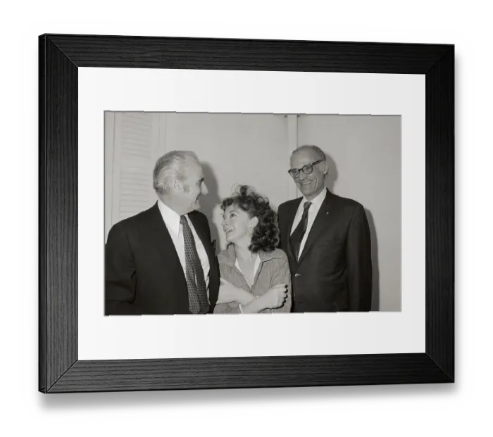 Framed Print : Zoe Caldwell with Arthur Miller