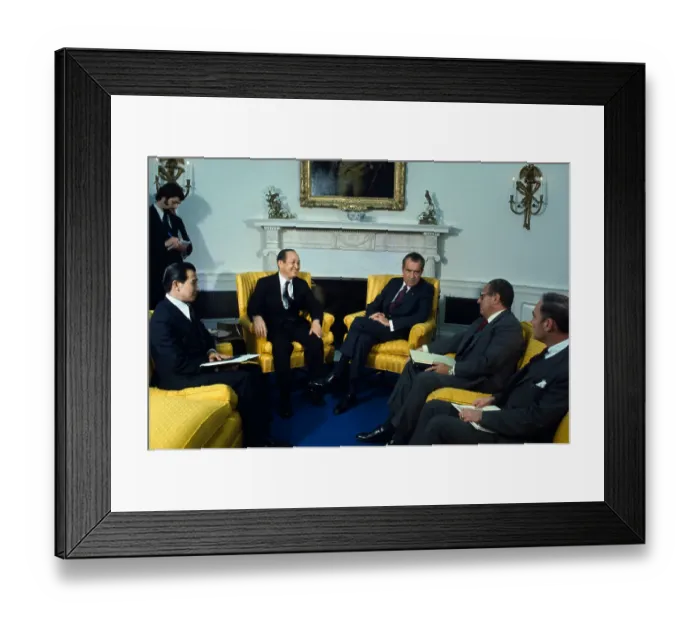 Framed Print : President Nixon with Vietnamese and American Leaders Framed Print : President Nixon with Vietnamese and American Leaders