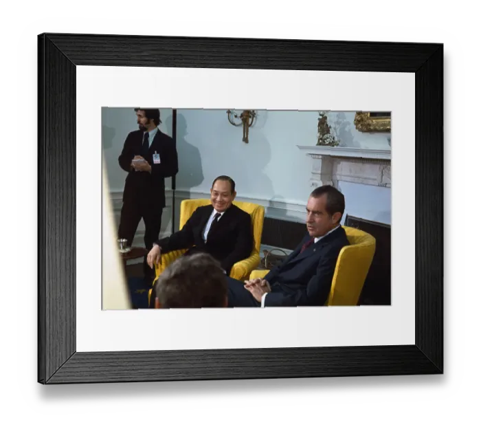 Framed Print : President Nixon with Vietnamese and American Leaders Framed Print : President Nixon with Vietnamese and American Leaders