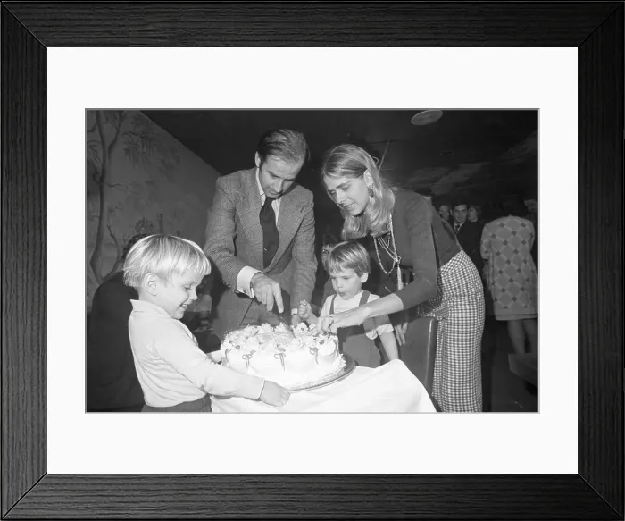 Framed Print : Senator-Elect Joseph Biden, Wife Neilia and Son Framed Print : Senator-Elect Joseph Biden, Wife Neilia and Son