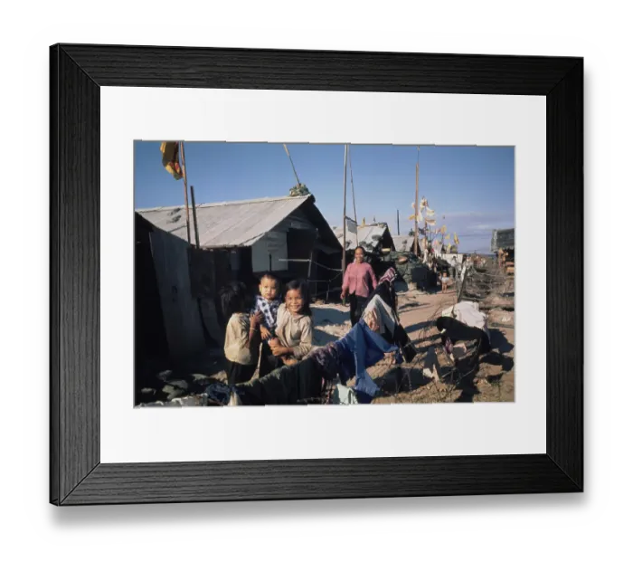 Framed Print : Refugee Camp