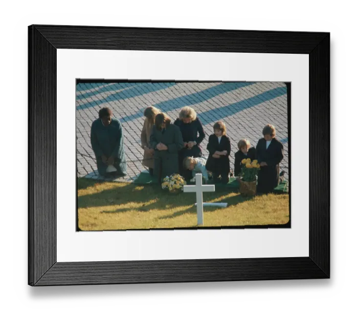 Framed Print : Ethel Kennedy with Her Children Visiting Grave of Robert Francis Kennedy Framed Print : Ethel Kennedy with Her Children Visiting Grave of Robert Francis Kennedy