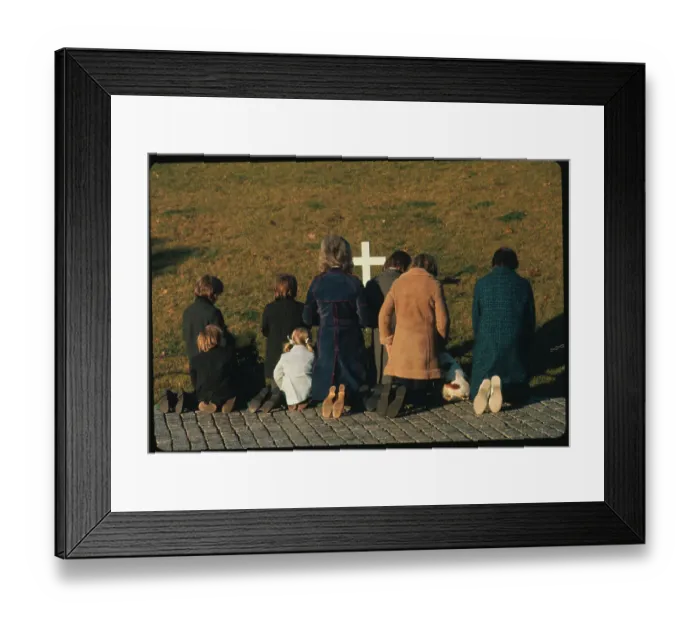 Framed Print : Ethel Kennedy with Her Children Visiting Grave of Robert Francis Kennedy Framed Print : Ethel Kennedy with Her Children Visiting Grave of Robert Francis Kennedy