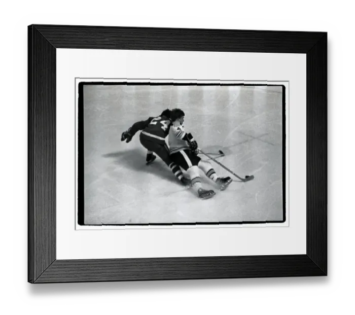 Framed Print : Bobby Orr Skating on Ice With Puck Framed Print : Bobby Orr Skating on Ice With Puck