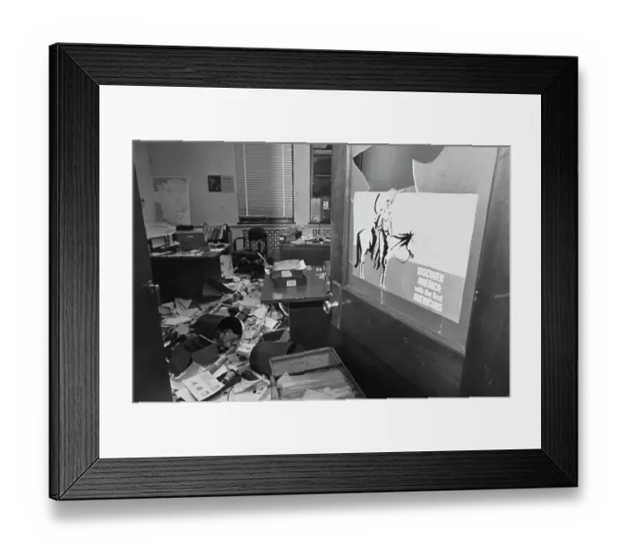 Framed Print : Bureau of Indian Affairs Office After Protest Framed Print : Bureau of Indian Affairs Office After Protest