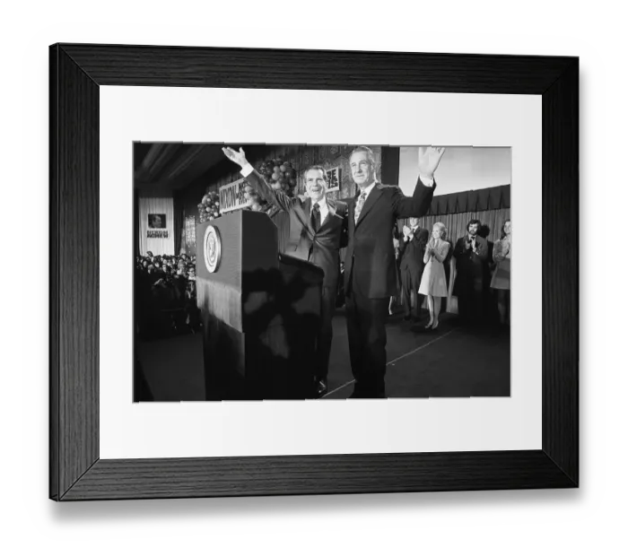 Framed Print : Nixon and Agnew After Winning Reelection Framed Print : Nixon and Agnew After Winning Reelection