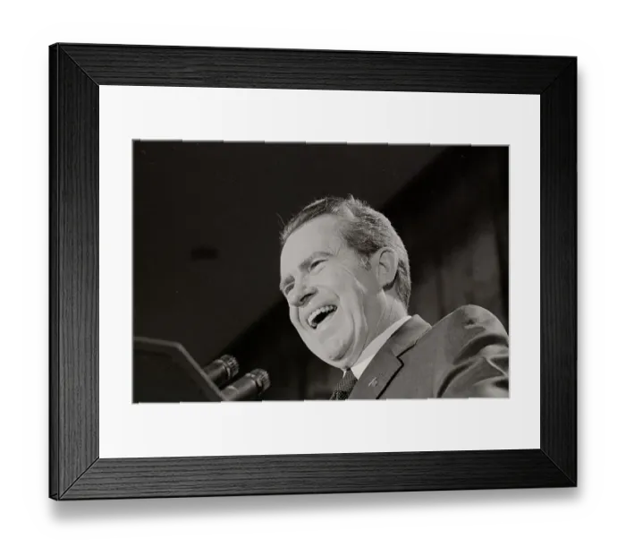 Framed Print : Close-Up of Jubilant Richard Nixon Framed Print : Close-Up of Jubilant Richard Nixon