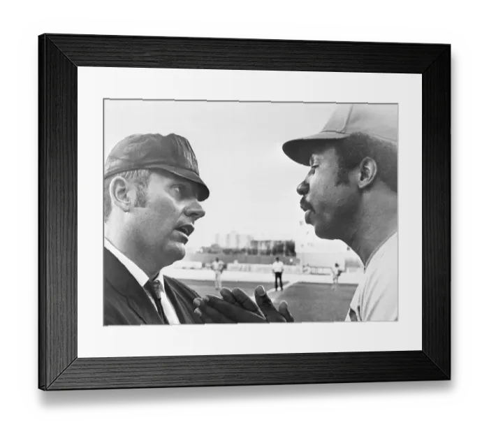 Framed Print : Frank Robinson Talking to Umpire Framed Print : Frank Robinson Talking to Umpire
