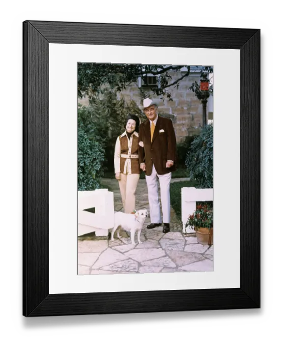 Framed Print : Lyndon B. and Lady Bird Johnson at LBJ Ranch