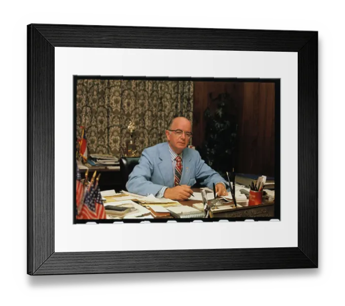 Framed Print : Lester Maddox Working at Desk