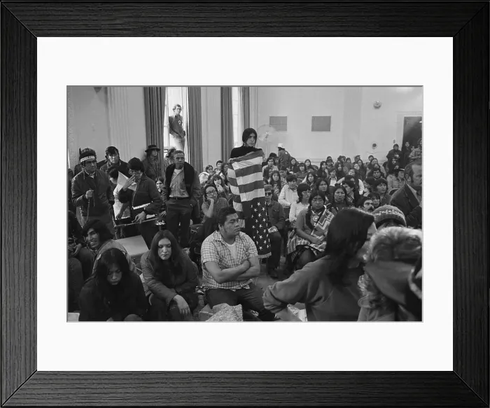 Framed Print : Native American Protest in Washington Framed Print : Native American Protest in Washington
