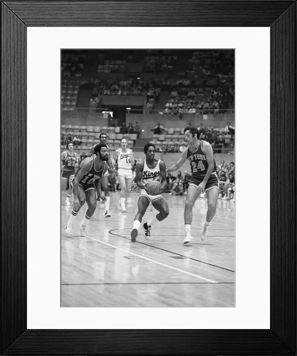 Framed Print : Knicks and Kings Team Players in Action Framed Print : Knicks and Kings Team Players in Action