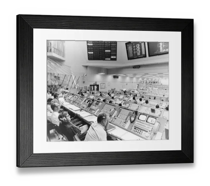 Framed Print : Apollo 17 Launch Control Room Framed Print : Apollo 17 Launch Control Room