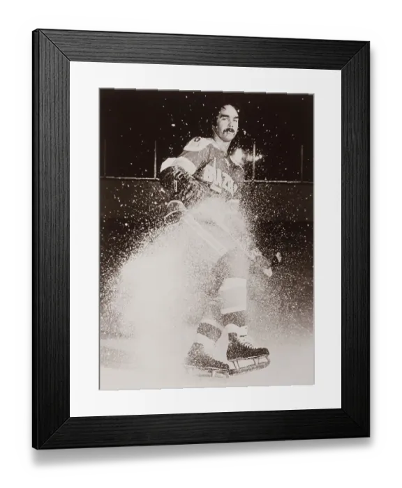 Framed Print : Hockey Player Derek Sanderson in Icy Action Framed Print : Hockey Player Derek Sanderson in Icy Action