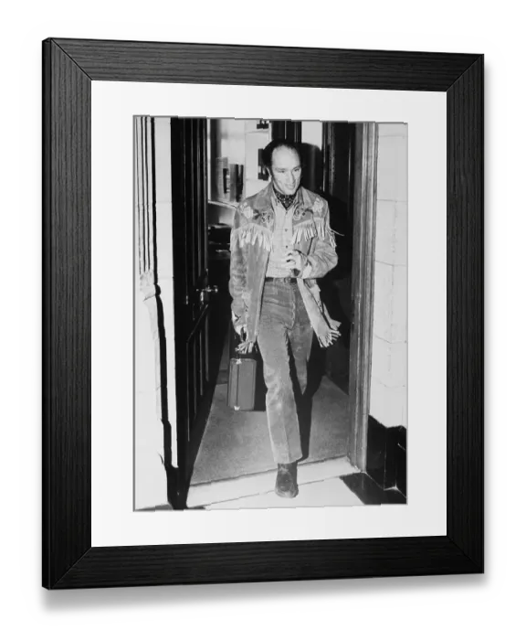 Framed Print : Pierre Trudeau Walking Out of Office Framed Print : Pierre Trudeau Walking Out of Office