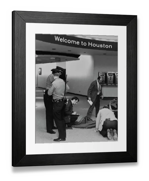 Framed Print : Hijacking At Houston Airport Framed Print : Hijacking At Houston Airport