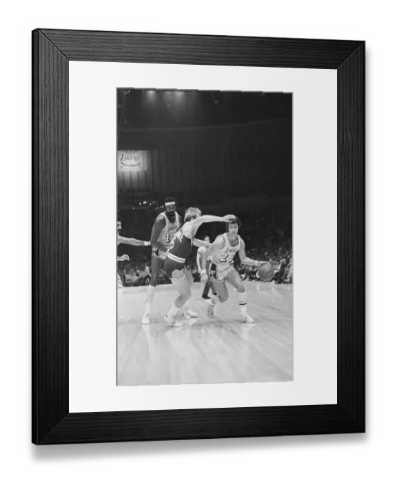 Framed Print : Basketball Action with Wilt Chamberlain and Gail Goodrich Framed Print : Basketball Action with Wilt Chamberlain and Gail Goodrich