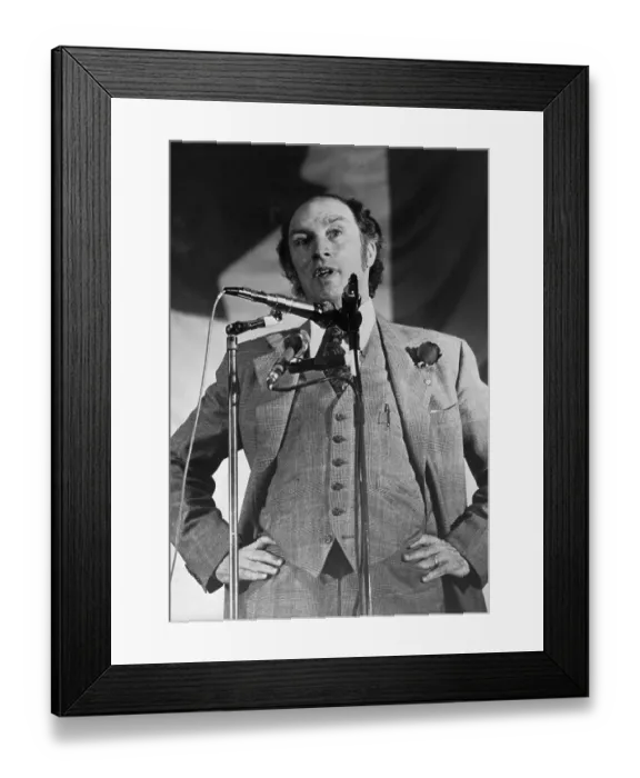 Framed Print : Pierre Trudeau Delivering Speech Framed Print : Pierre Trudeau Delivering Speech