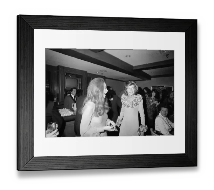 Framed Print : Shirley MacLaine Greeting Eunice Shriver Framed Print : Shirley MacLaine Greeting Eunice Shriver