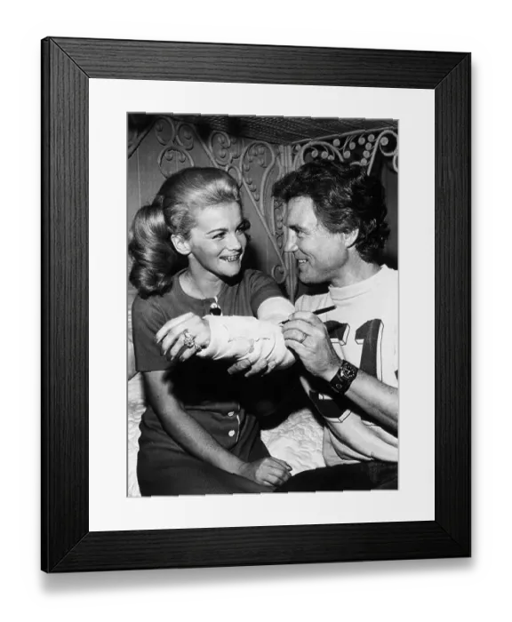 Framed Print : Ann Margret Has Cast Signed By Husband Framed Print : Ann Margret Has Cast Signed By Husband