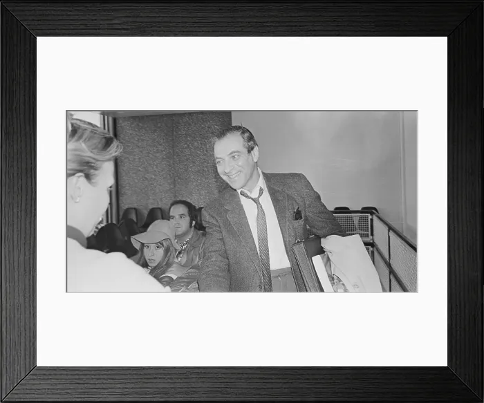Framed Print : Nobel Prize Winner Kenneth J. Arrow Traveling at Airport