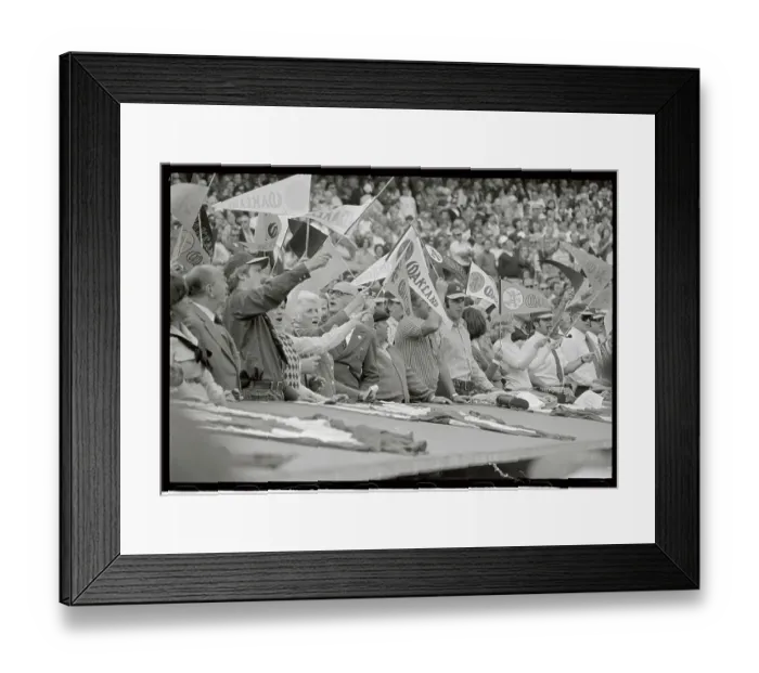 Framed Print : Crowd Cheering for Oakland Athletics Framed Print : Crowd Cheering for Oakland Athletics