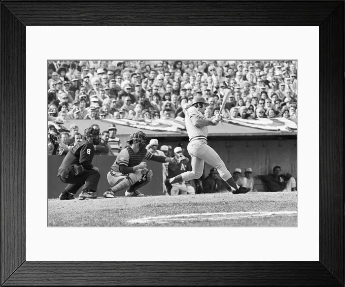 Framed Print : Pete Rose In End Of Swing