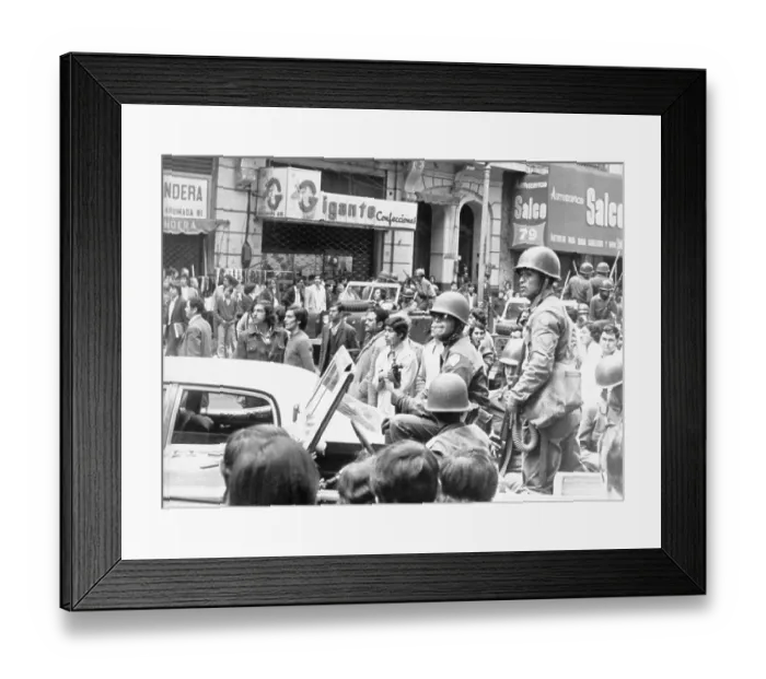 Framed Print : Chilean Troops in Survey Motorcade Framed Print : Chilean Troops in Survey Motorcade