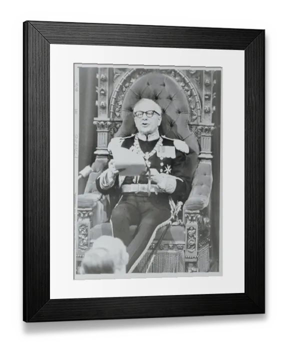 Framed Print : Canadian Leader Reading Speech Framed Print : Canadian Leader Reading Speech