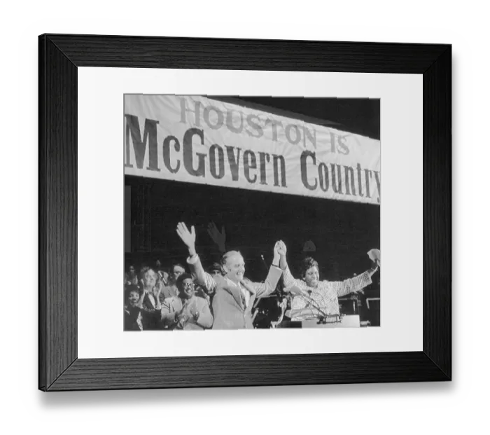Framed Print : George McGovern and Barbara Jordan Receiving Applause Framed Print : George McGovern and Barbara Jordan Receiving Applause