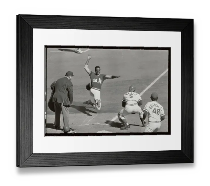 Framed Print : George Hendrick Sliding into Home Plate Framed Print : George Hendrick Sliding into Home Plate