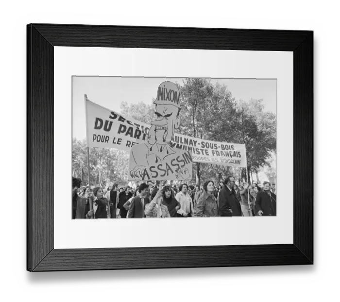 Framed Print : Youth And Students March Through Paris Framed Print : Youth And Students March Through Paris