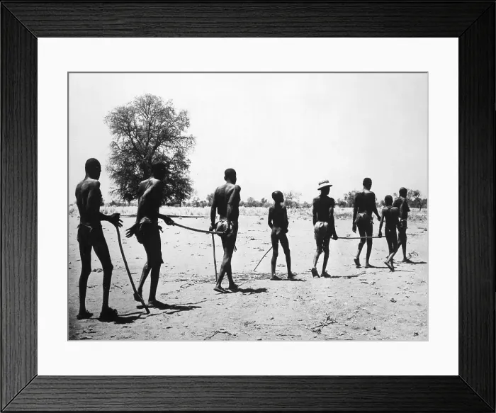 Framed Print : Line Of Blind Africans Walking W / Canes Framed Print : Line Of Blind Africans Walking W / Canes