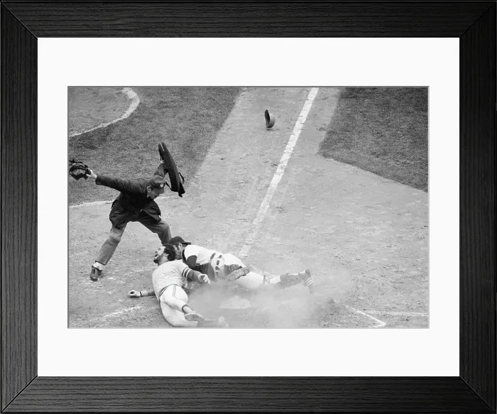 Framed Print : Reggie Jackson Sliding Into Home Plate Framed Print : Reggie Jackson Sliding Into Home Plate