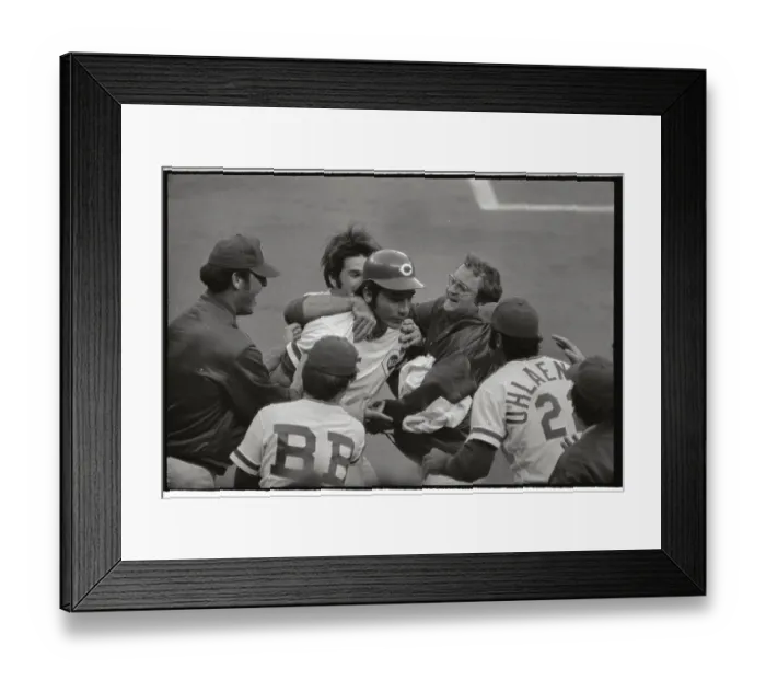 Framed Print : Johnny Receiving Praise From Teammates Framed Print : Johnny Receiving Praise From Teammates