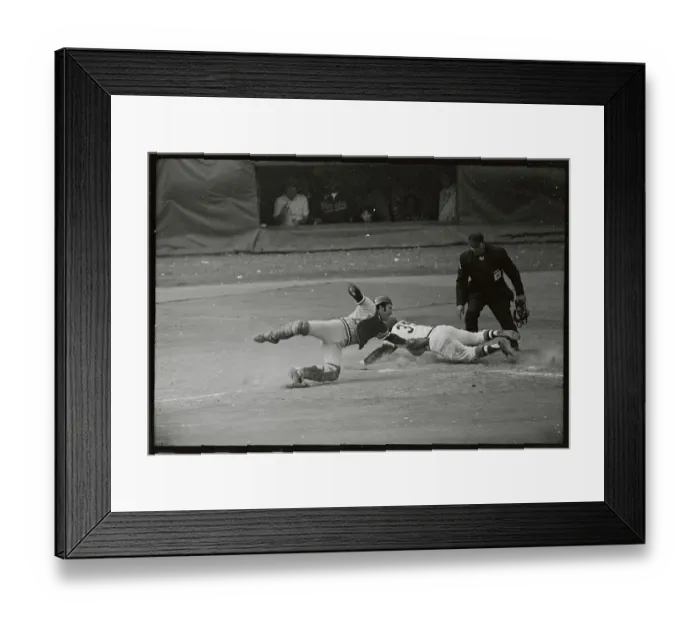 Framed Print : Dave Cash Sliding Into Home Plate Framed Print : Dave Cash Sliding Into Home Plate