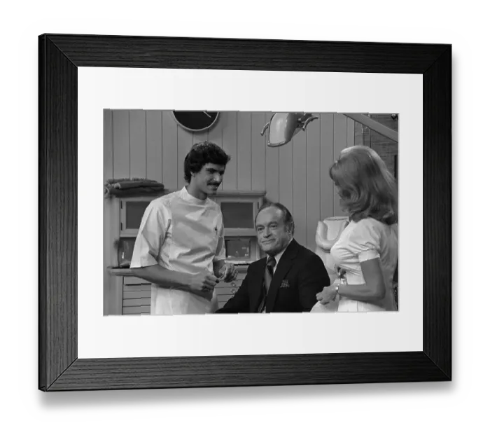 Framed Print : Mark Spitz and Bob Hope in Dental Office
