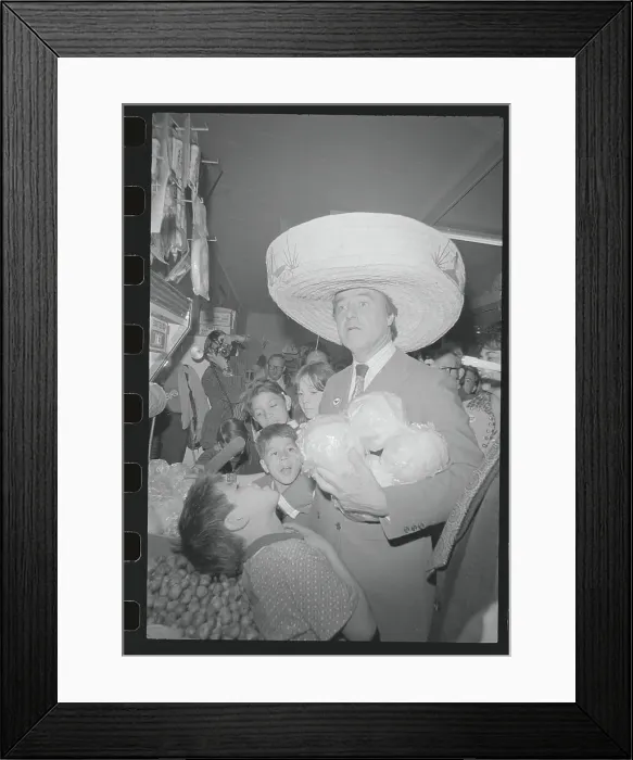 Framed Print : Sargent Shriver Carrying Lettuce Framed Print : Sargent Shriver Carrying Lettuce