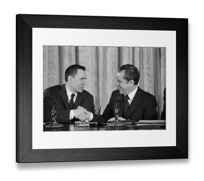 Framed Print : Nixon And Andrei Gromyko Shake Hands Framed Print : Nixon And Andrei Gromyko Shake Hands