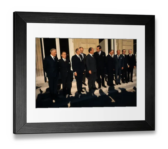 Framed Print : Leaders of Nine Nations Posing at Elysee Palace Framed Print : Leaders of Nine Nations Posing at Elysee Palace