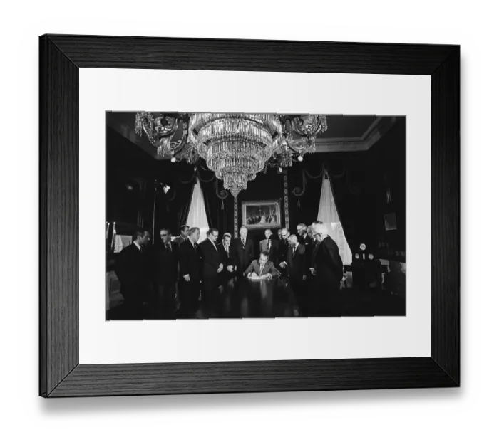 Framed Print : Congressmen Watch Pres.Nixon Sign Treaty Framed Print : Congressmen Watch Pres.Nixon Sign Treaty